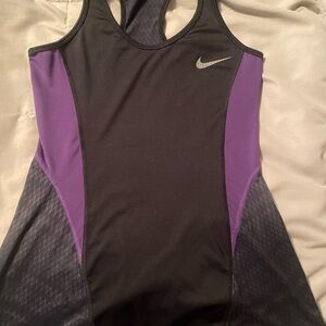 Nike Black and Purple Tank Top